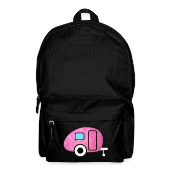 Caravan Camping hygge pink fluffy Caravan Fan - Backpack - black - Front