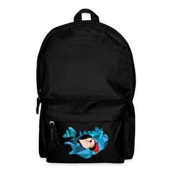 Iceland map - Puffin - map - geometric - Backpack - black - Front