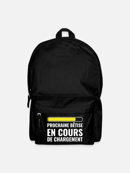 Bêtise chargement cadeau humour - Sac à dos - noir