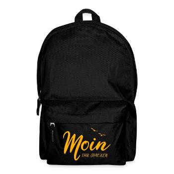 Moin ihr Spacken, plattdeutsch norddeutsch Möwe - Rucksack - Schwarz - Vorne