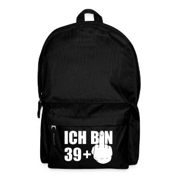 ICH BIN 39+1 40.GEBURTSTAG Ü40 FOREVER 39 - Rucksack - Schwarz - Vorne