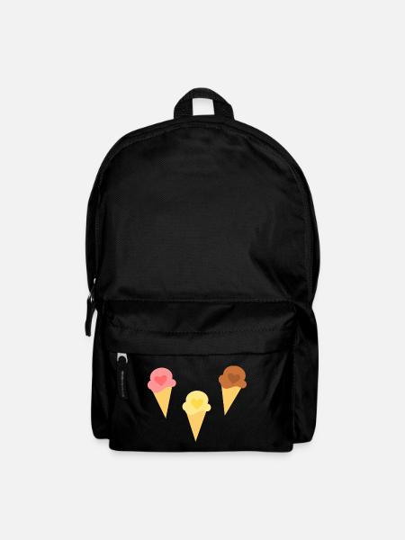 Eis Herz Eiscreme Erdbeereis Vanilleeis Schokoeis - Rucksack - Schwarz