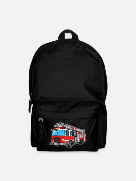 Feuerwehr, Feuerwehrauto, Feuerwehrmann, löschen - Rucksack - Schwarz