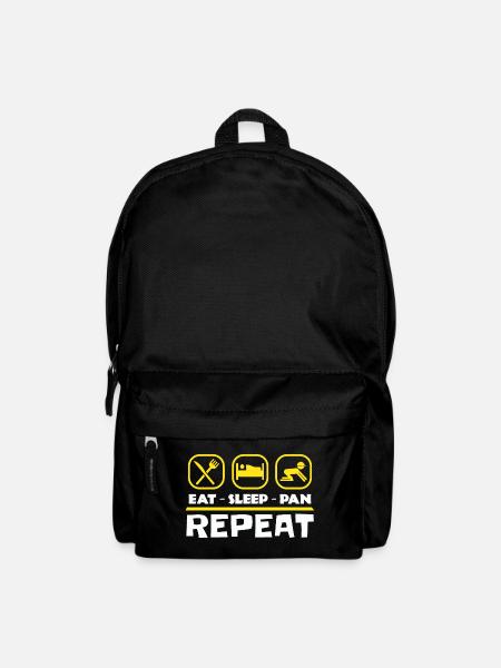 Goldwaschen Essen, Schlafen, Waschen, Wiederholen - Rucksack - Schwarz