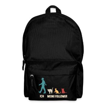 Katzen Katze Ich Und Meine Follower - Rucksack - Schwarz - Vorne