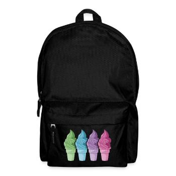 softeis in der waffel naschkatze nice ice - Rucksack - Schwarz - Vorne