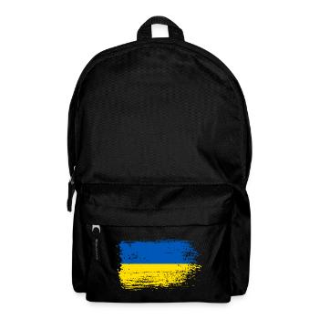 Hinweis Pinselstrich Ukraine - Rucksack - Schwarz - Vorne