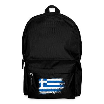 Grunge Greek Flag Sketch - Backpack - black - Front