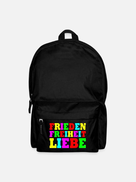 Frieden freiheit liebe - Rucksack - Schwarz
