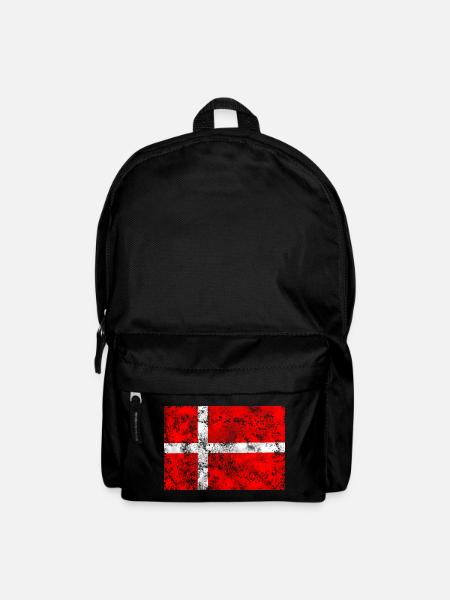 Dänemark Flagge Vintage - Rucksack - Schwarz