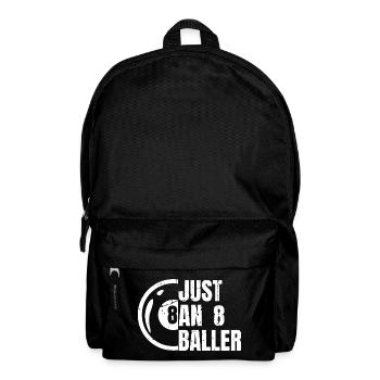 8 ball billiard players - Backpack - black - Front