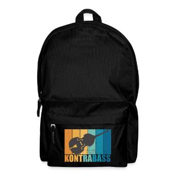 Kontrabass Vintage Instrument Musiker Geschenk - Rucksack - Schwarz - Vorne