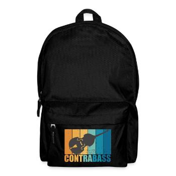 Contrabass Vintage Instrument Musiker Geschenk - Rucksack - Schwarz - Vorne