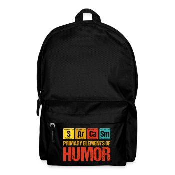 Sarcasm - Primary Elements of Humor - Backpack - black - Front