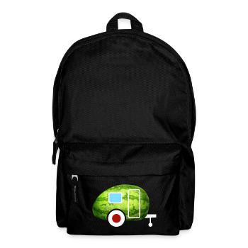 Melone Caravan Wohnwagen Retro Sommer Camping Fan - Rucksack - Schwarz - Vorne
