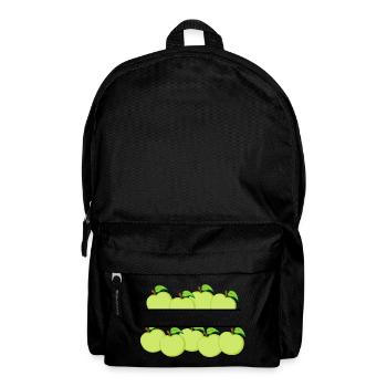 Apples banner with green apple - Backpack - black - Front