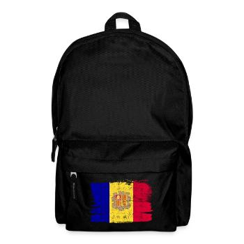 Andorra Bandiera Flagge Frieden Vintage - Rucksack - Schwarz - Vorne