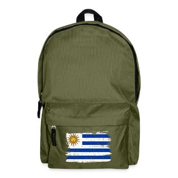 Uruguay Bandiera Flagge Frieden Vintage - Rucksack - Olivgrün - Vorne