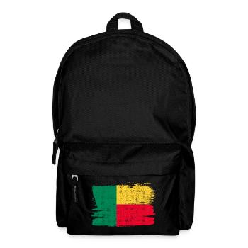 Bénin Bandiera Drapeau Paix Vintage - Sac à dos - noir - Devant