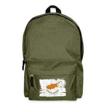 Cyprus Flag Flag Peace Vintage - Backpack - olive green - Front