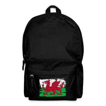 Wales Flag Flag Peace Vintage - Backpack - black - Front