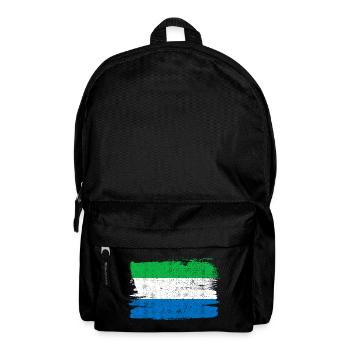 Sierra Leone Flagge Flagge Frieden Vintage - Rucksack - Schwarz - Vorne