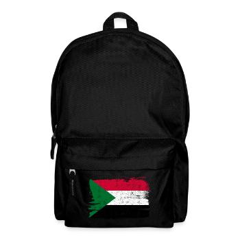 Drapeau du Soudan drapeau paix Vintage - Sac à dos - noir - Devant