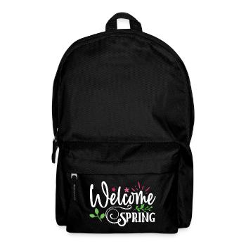 Willkommen Frühling - Rucksack - Schwarz - Vorne
