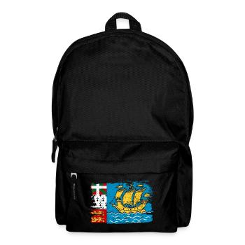 Saint Pierre Flagge Flagge Frieden Vintage - Rucksack - Schwarz - Vorne