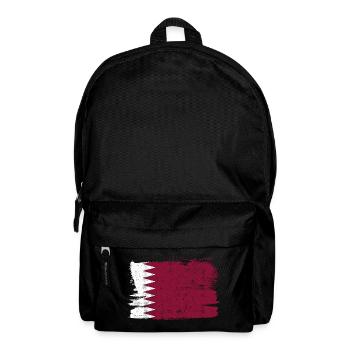 Qatar drapeau drapeau paix Vintage - Sac à dos - noir - Devant