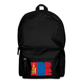 Mongolia Flag Flag Peace Vintage - Backpack - black - Front