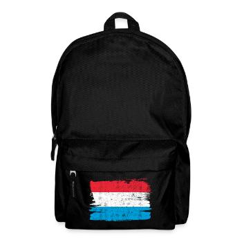 Drapeau du Luxembourg Drapeau de la Paix Vintage - Sac à dos - noir - Devant