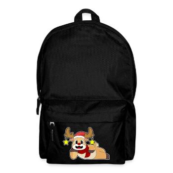 Rentier Weihnachten Winter - Rucksack - Schwarz - Vorne
