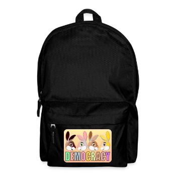 DEMOCRACY FOR KIDS - RABBITS - Backpack - black - Front