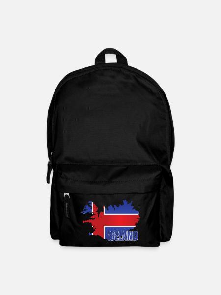 Orgullo Islandés, bandera de Islandia - Rygsæk - sort