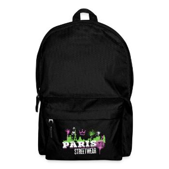 Paris Skyline City France Graffiti Art - Backpack - black - Front