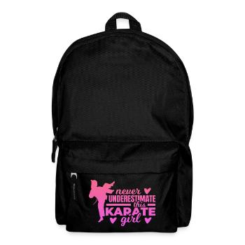 Ne sous-estimez jamais une fille de karaté - Sac à dos - noir - Devant
