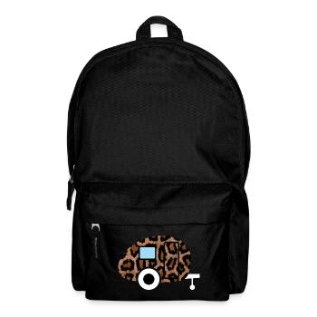 Caravan Wohnwagen Leopard Leolook Camping Retro - Rucksack - Schwarz - Vorne