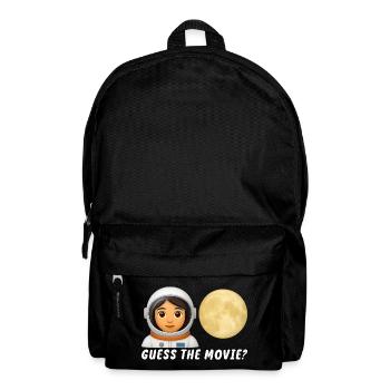 Astronaut and Full Moon Illustration - Backpack - black - Front