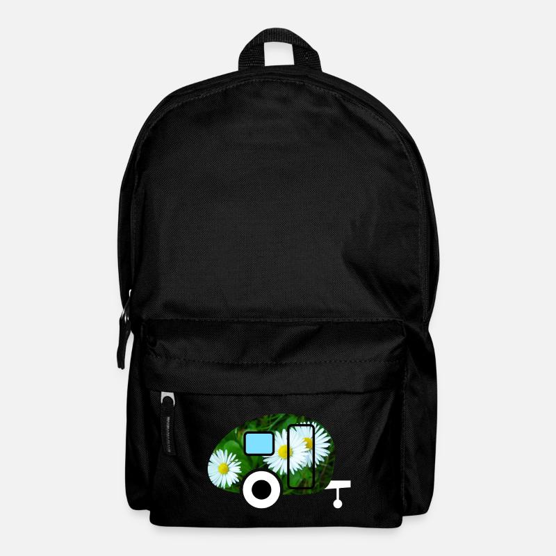 Caravan Daisy Caravan Camping Retro Vintage - Backpack - black