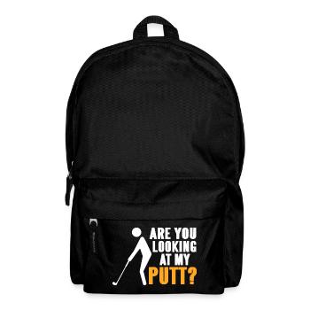 Drôle de bogey à chaque trou, putter jeté dans l'étang - Sac à dos - noir - Devant