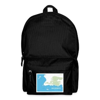 Carte_calanques_design_Marseille_Cassis - Backpack - black - Front
