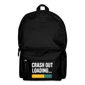 Crash Out Loading Bar, lustiger Spruch - Rucksack - Schwarz - Vorne