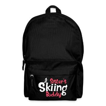 Lustige Skiliebhaber-Grafik für Schwestern - Rucksack - Schwarz - Vorne