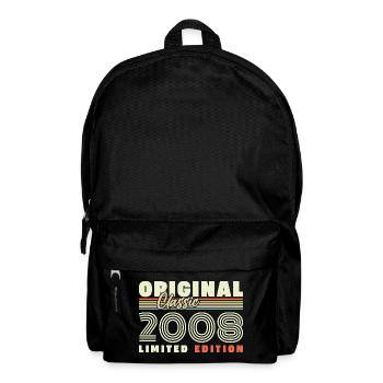 2008 Vintage Retro Birthday Gift - Backpack - black - Front