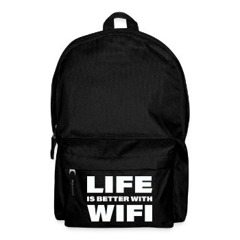 LIFE IS BETTER WITH WIFI - Backpack - black - Front