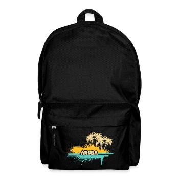 Aruba als Palmen - Rucksack - Schwarz - Vorne