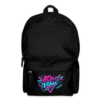 80s Vibes Neon Retro - Rucksack - Schwarz - Vorne
