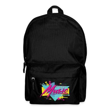 Neon Musik Retro Vibe - Rucksack - Schwarz - Vorne