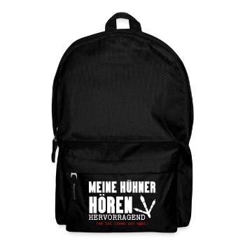 Hühnerflüsterer Huhn Hühnerhalter Hühner - Rucksack - Schwarz - Vorne